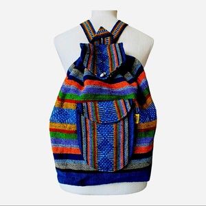 Pinzon Artesanias colorful canvas backpack